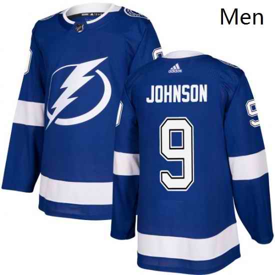 Mens Adidas Tampa Bay Lightning 9 Tyler Johnson Authentic Royal Blue Home NHL Jersey